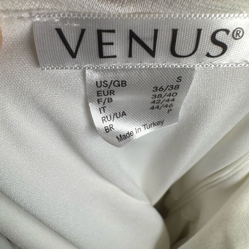 Venus white grommet tie midi dress size small - Picture 9 of 10